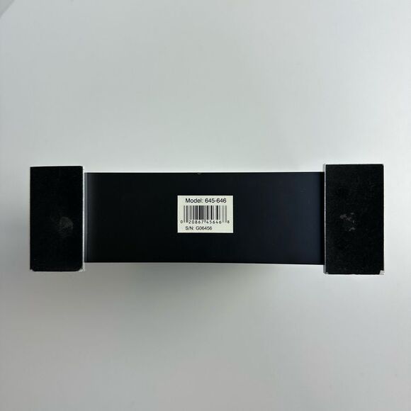 Retired Howard Miller Maxim Table Clock Black & Silver Works! - Picture 7 of 13